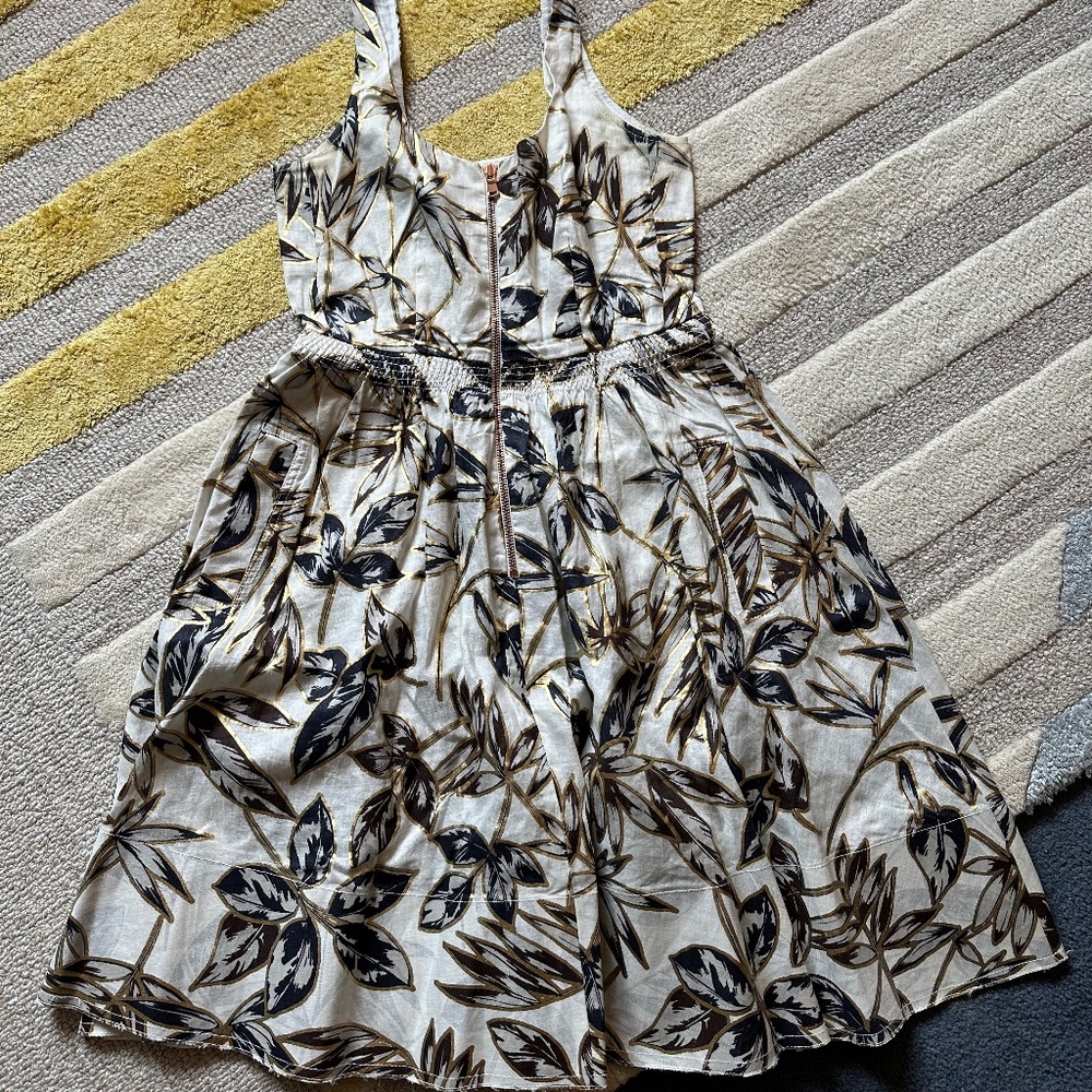 J Crew Floral Linen Dress (EUC, SZ 4)